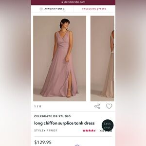 David’s Bridal Bridesmaid Dress